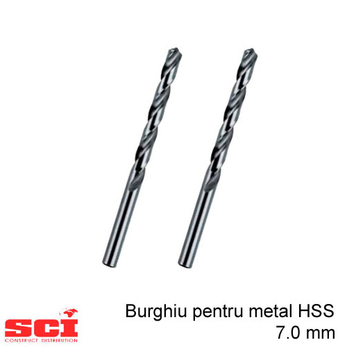 Burghiu pentru metal HSS 7 mm