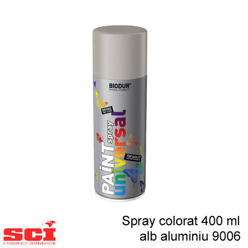 Spray colorat 400 ml alb aluminiu